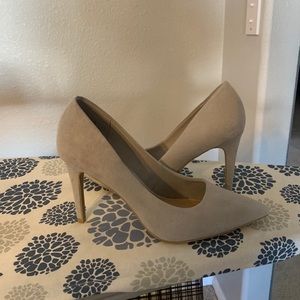 Suede Gray Heels